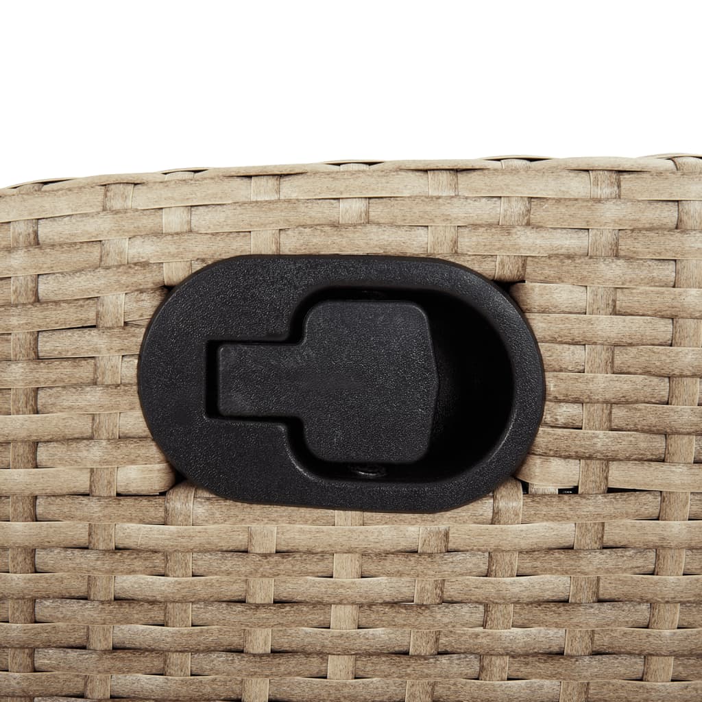 3-delige Tuinset met kussens poly rattan beige – afbeelding 7