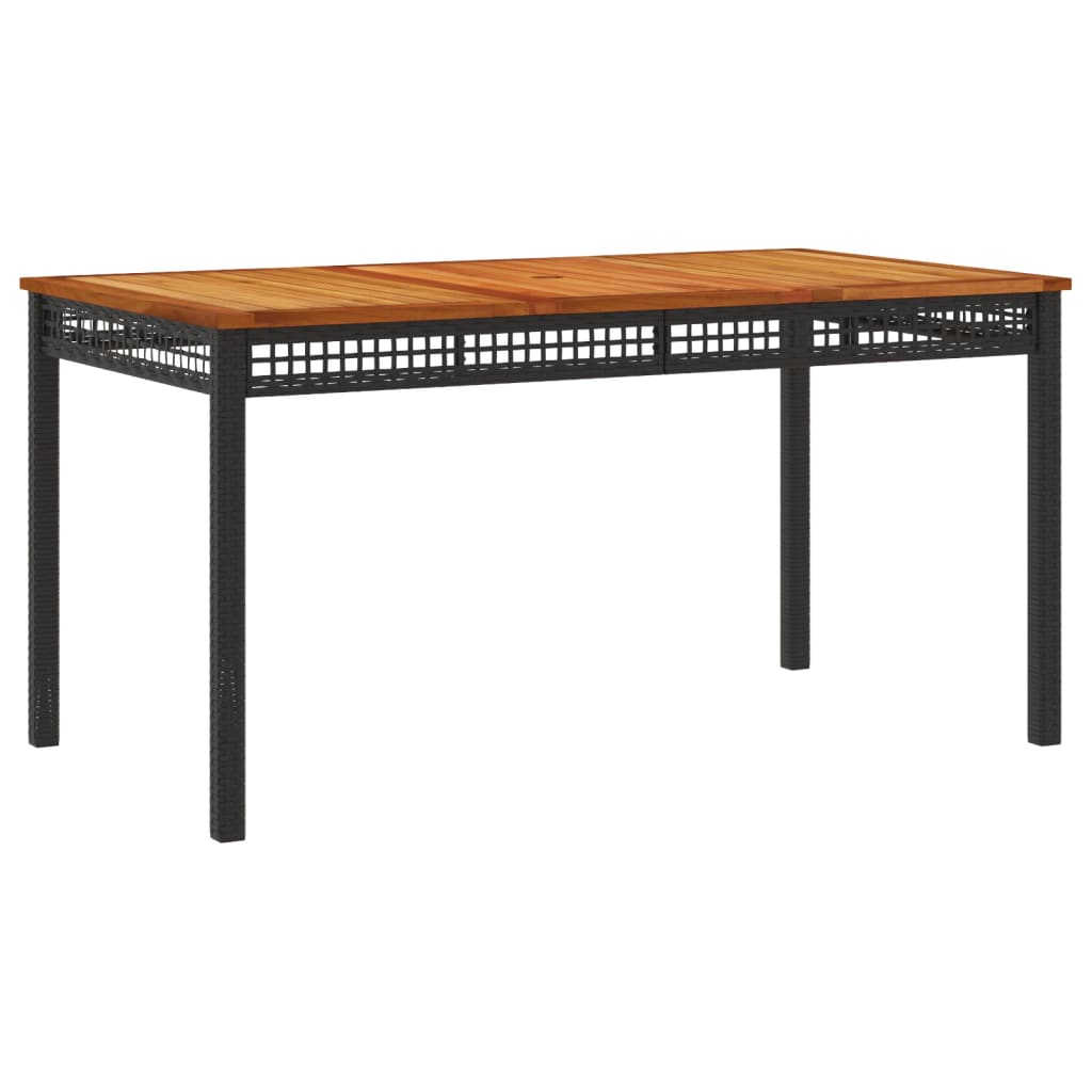 5-delige Tuinset met kussens poly rattan zwart – afbeelding 3