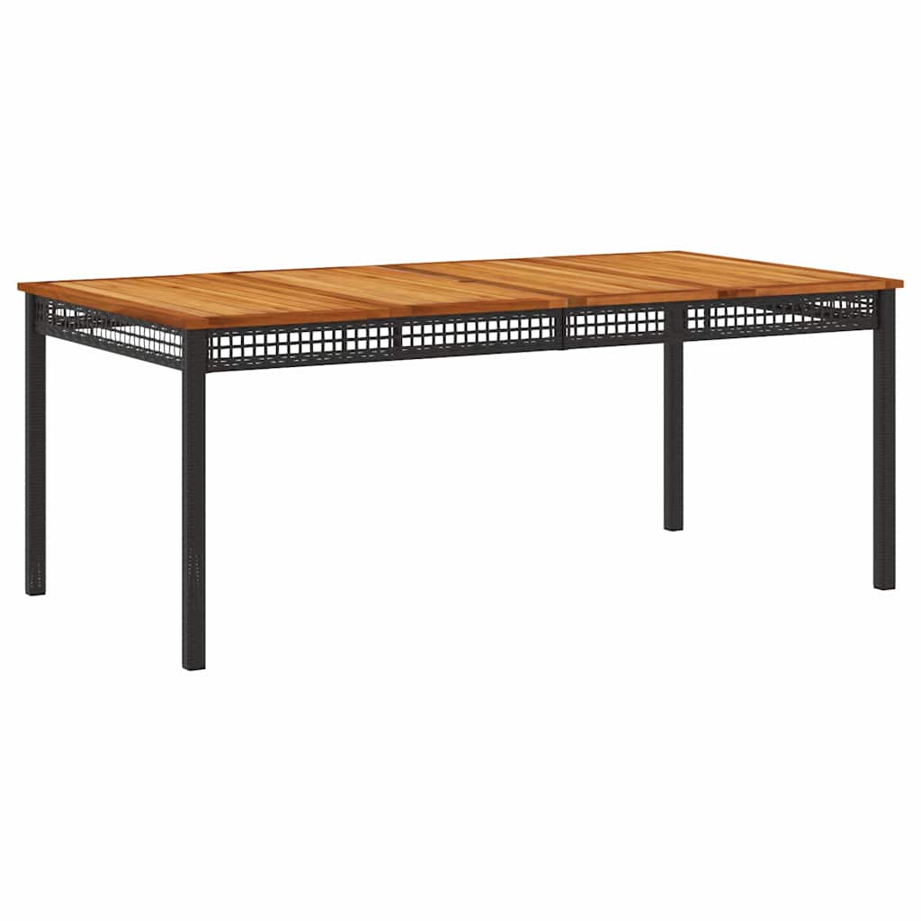 7-delige Tuinset met kussens poly rattan zwart – afbeelding 5