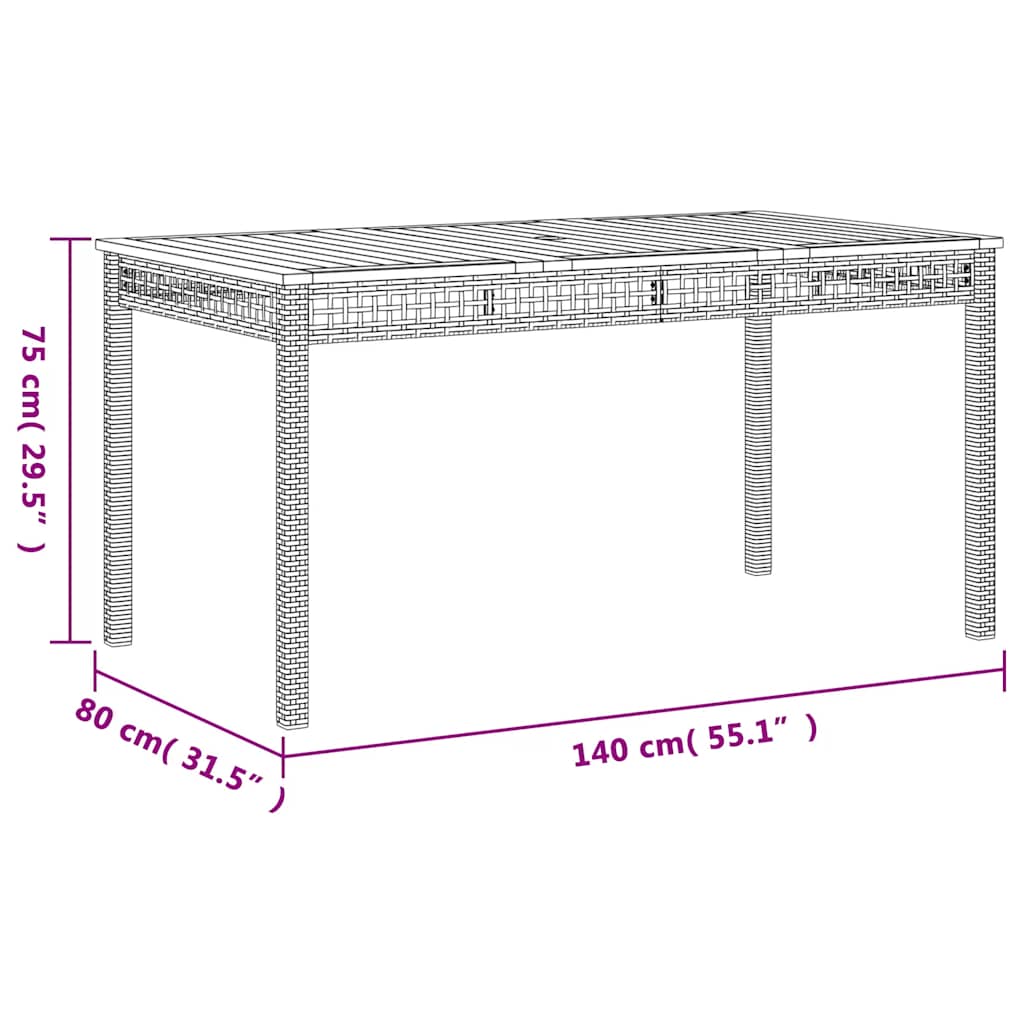 4-delige Tuinset met kussens poly rattan zwart – afbeelding 9