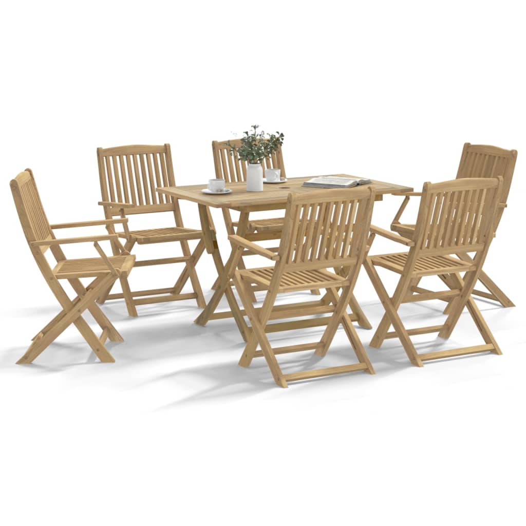 7-delige Tuinset massief acaciahout – afbeelding 1