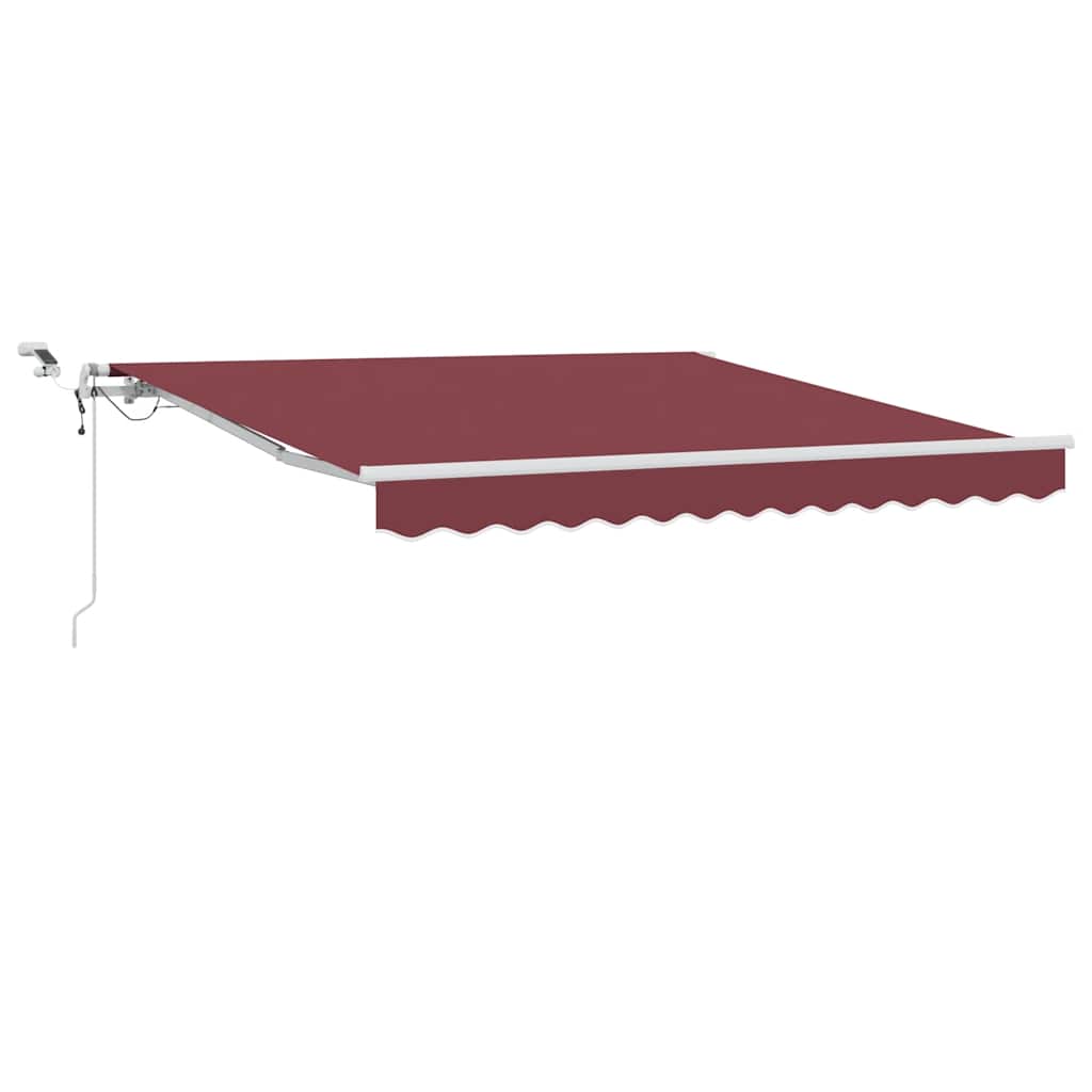 Luifel automatisch uittrekbaar met LED 300x250 cm bordeauxrood – afbeelding 2