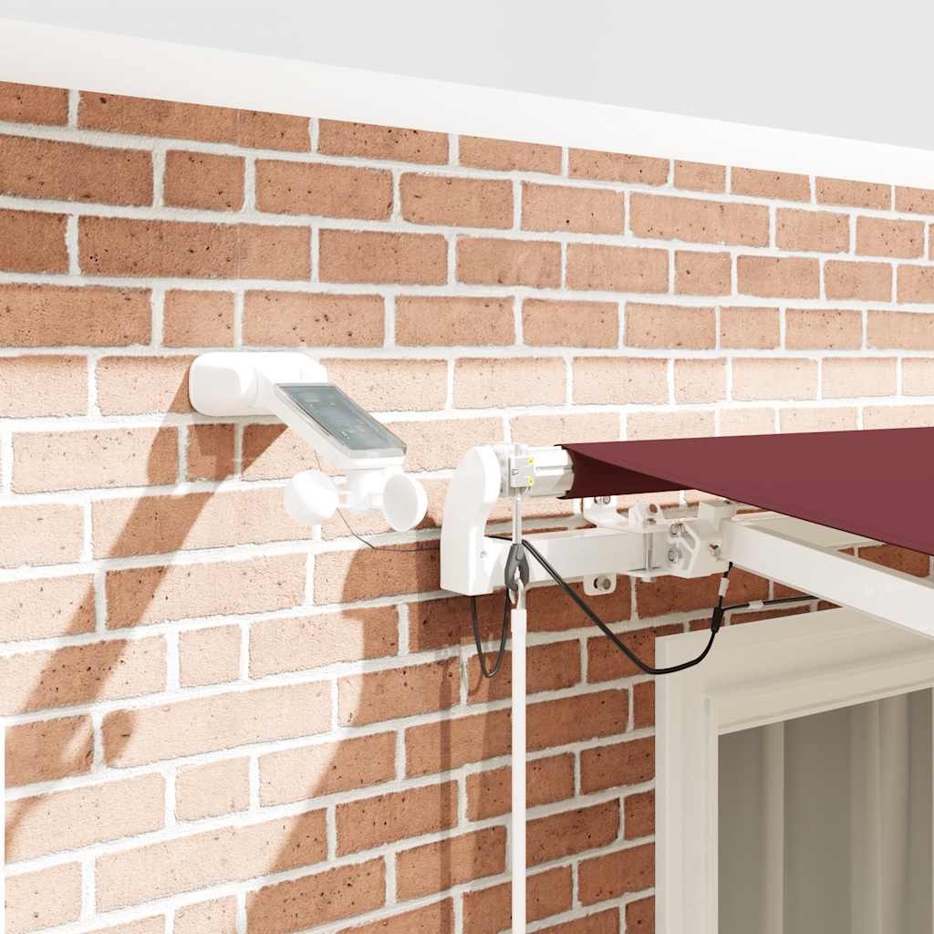 Luifel automatisch uittrekbaar met LED 300x250 cm bordeauxrood – afbeelding 4