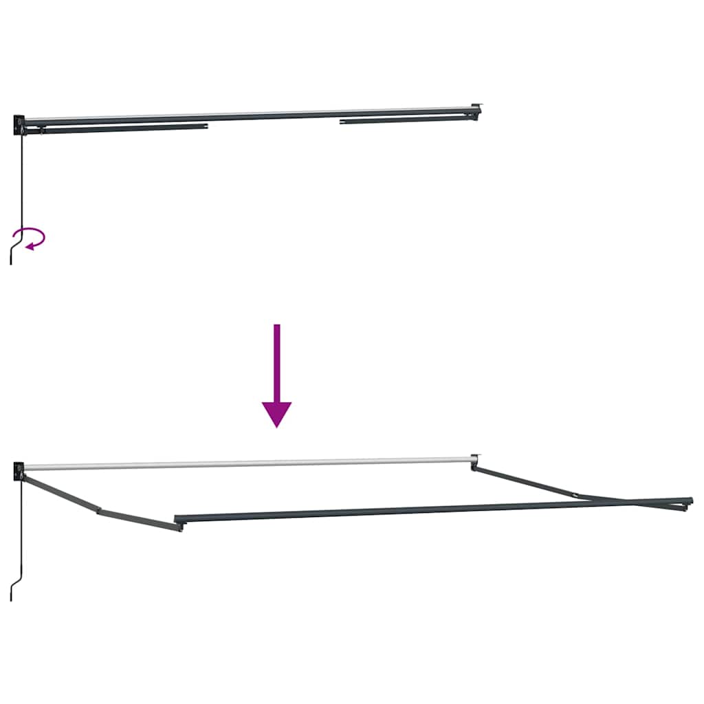 Luifel handmatig uittrekbaar 400x300 cm bordeauxrood – afbeelding 8