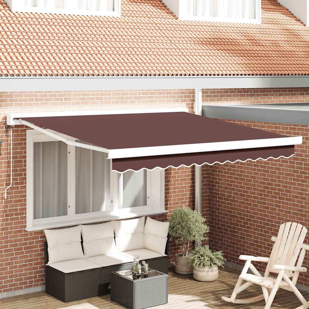 Luifel automatisch uittrekbaar 300x250 cm bruin