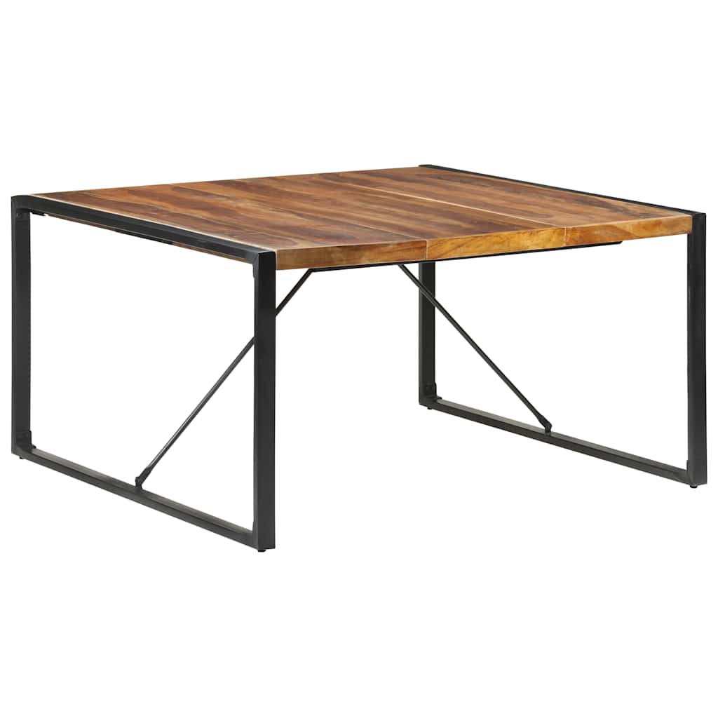 Eettafel 140x140x75 cm massief hout – afbeelding 1