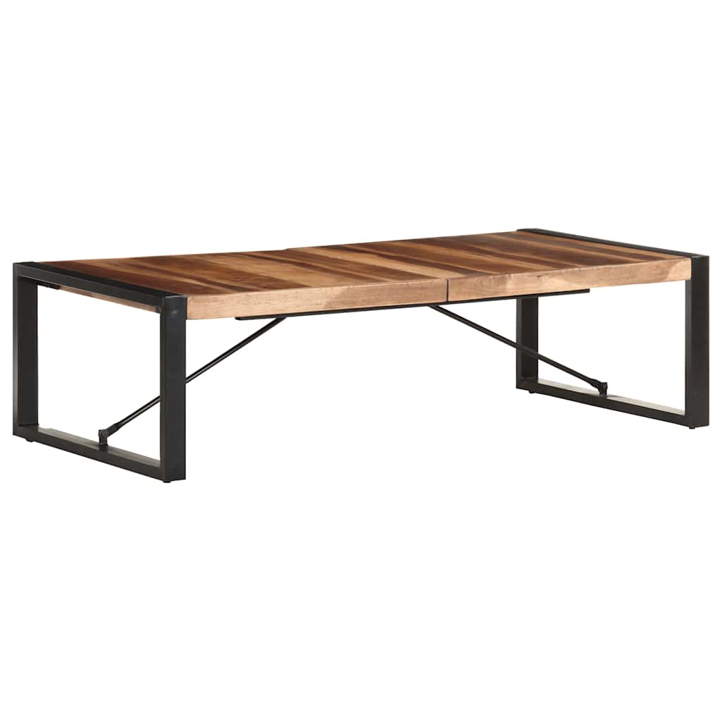 Salontafel 140x70x40 cm massief hout – afbeelding 1