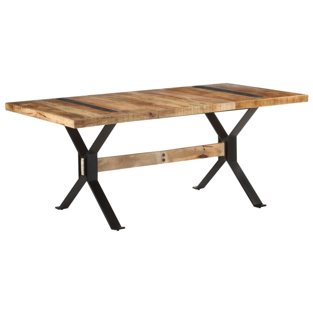 Eettafel 180x90x76 cm ruw mangohout – afbeelding 1