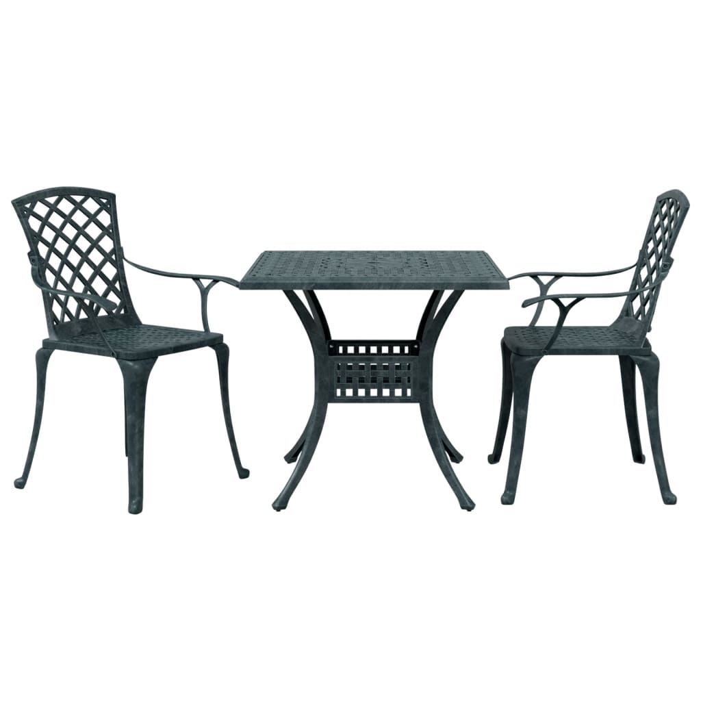 3-delige Bistroset gietaluminium groen – afbeelding 2