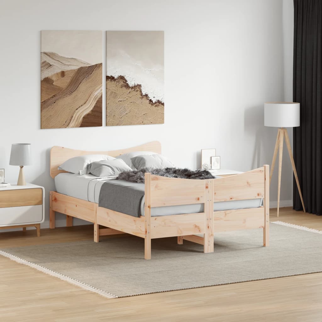 Bedframe zonder matras massief grenenhout 120x200 cm – afbeelding 1