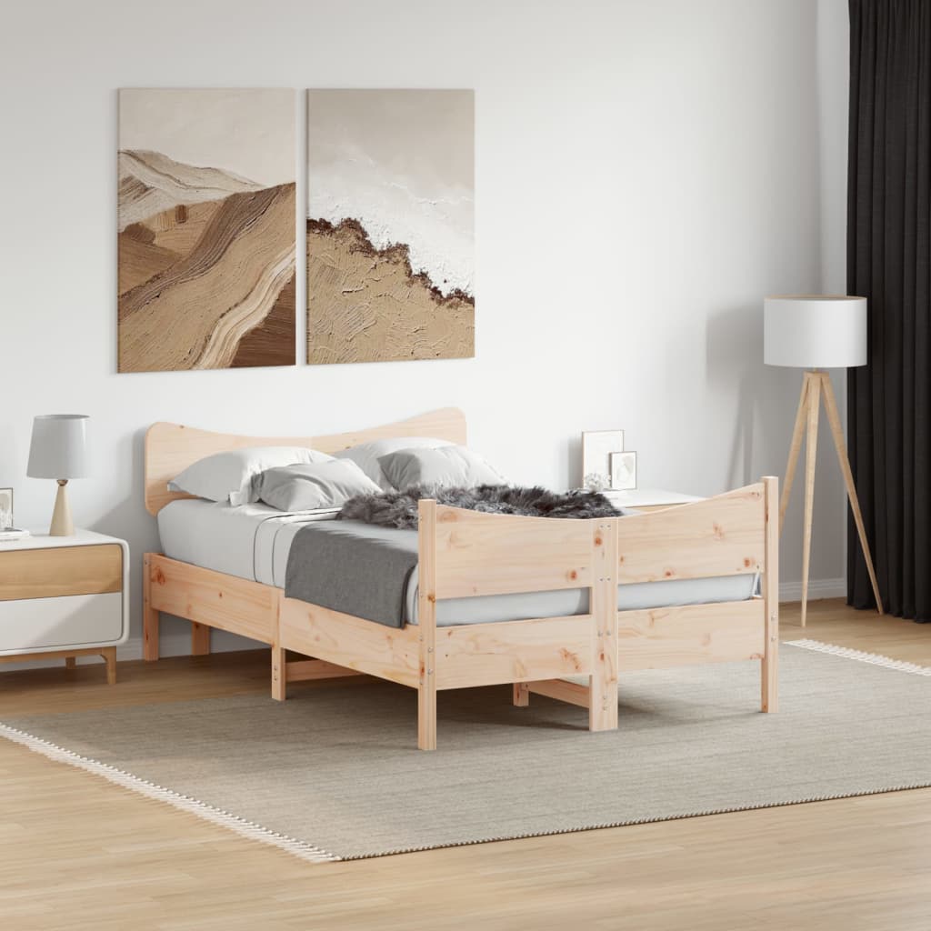 Bedframe zonder matras massief grenenhout 120x190 cm – afbeelding 1