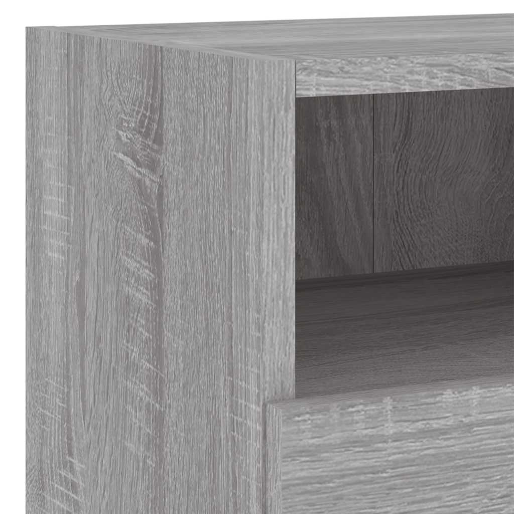 4-delige Tv-wandmeubelset bewerkt hout grijs sonoma – afbeelding 9