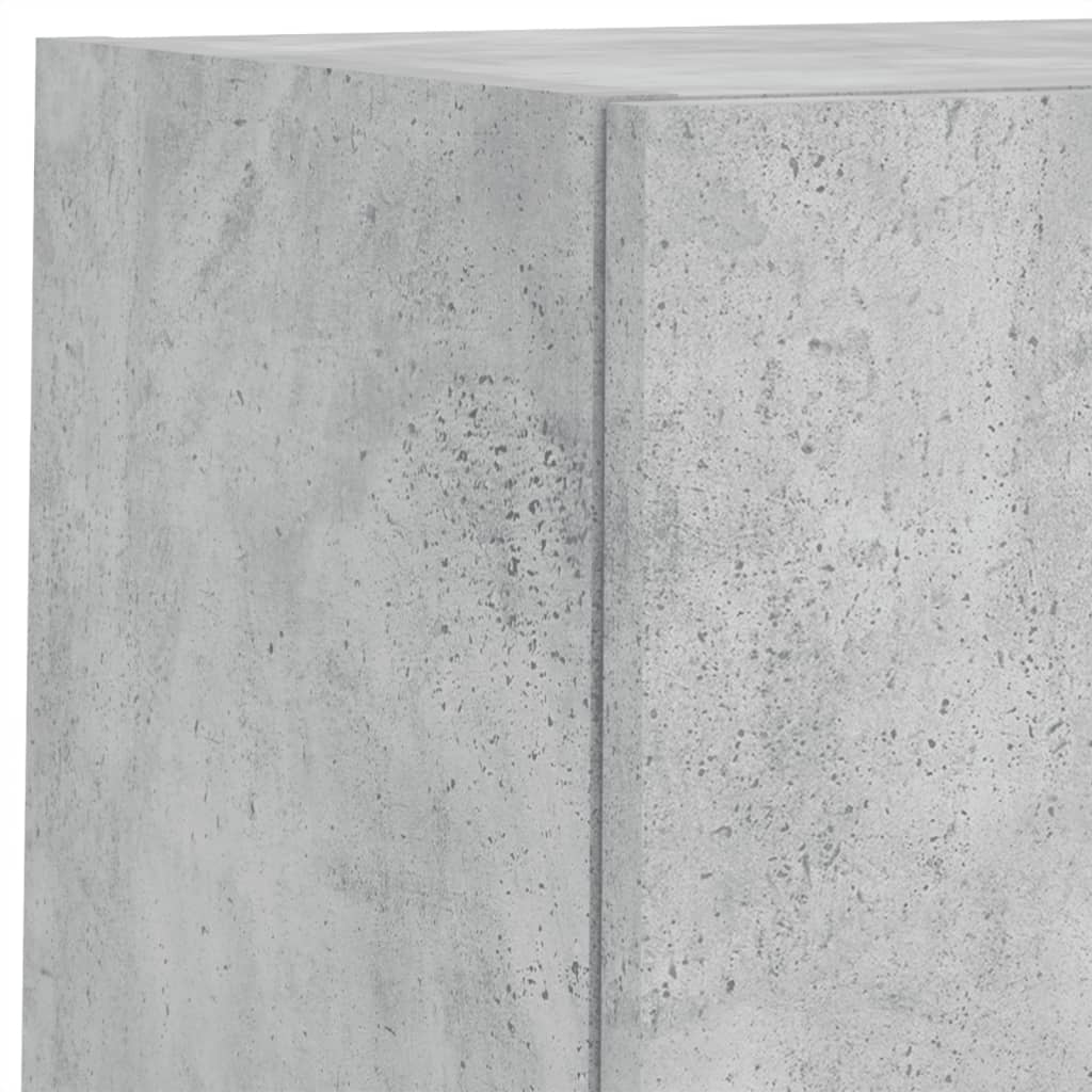 4-delige tv-wandmeubelset met LED-verlichting betongrijs – afbeelding 11