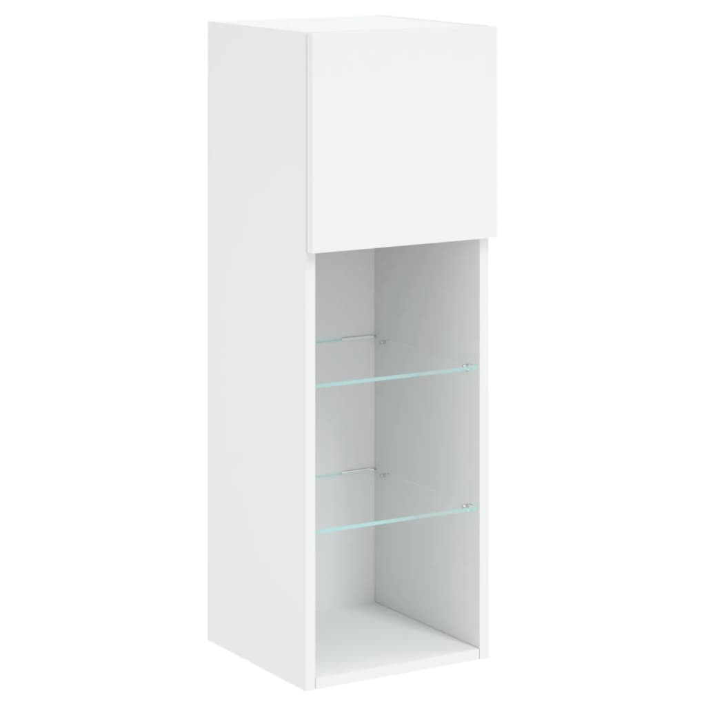 4-delige tv-wandmeubelset met LED-verlichting wit – afbeelding 8