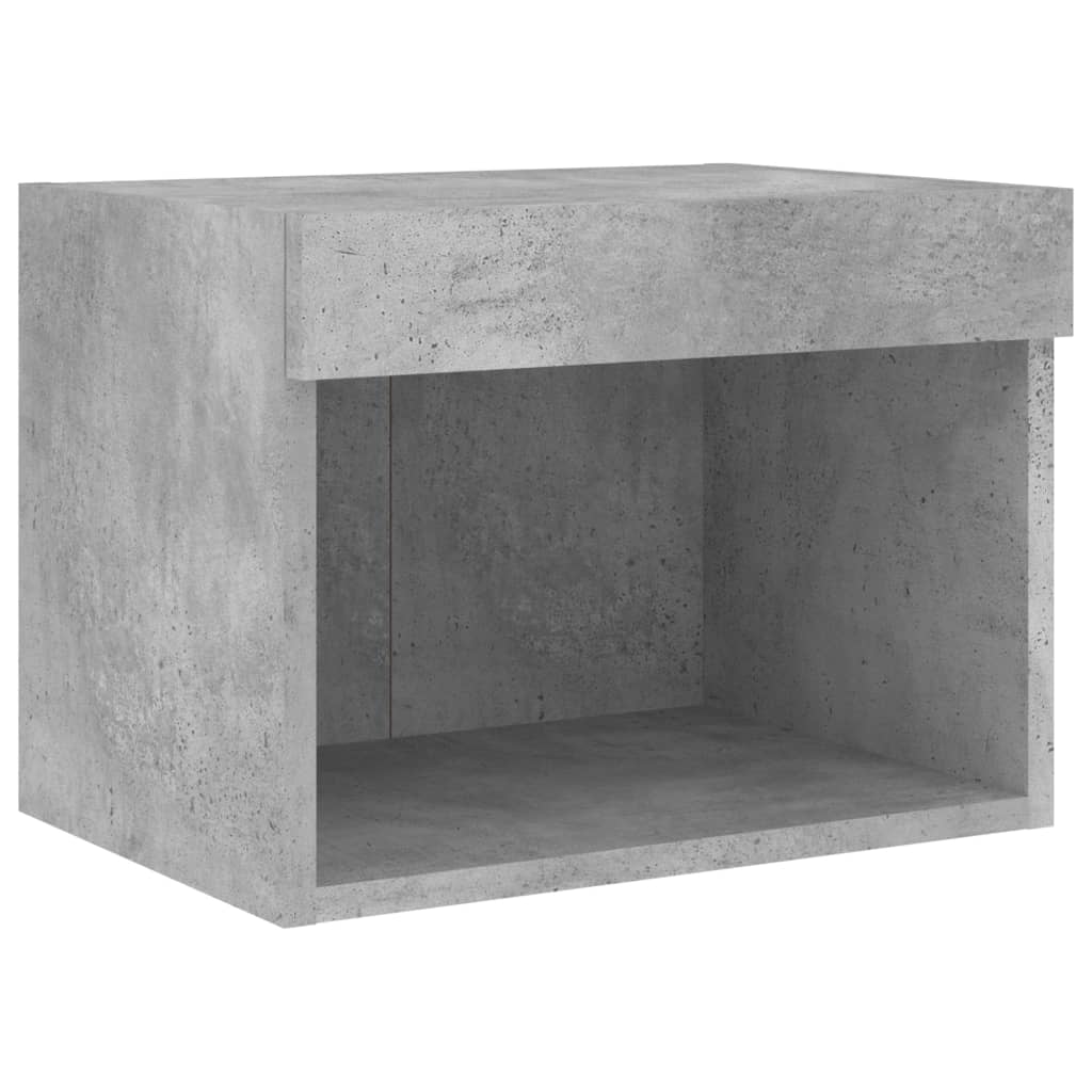 7-delige Tv-wandmeubelset met LED bewerkt hout betongrijs – afbeelding 8
