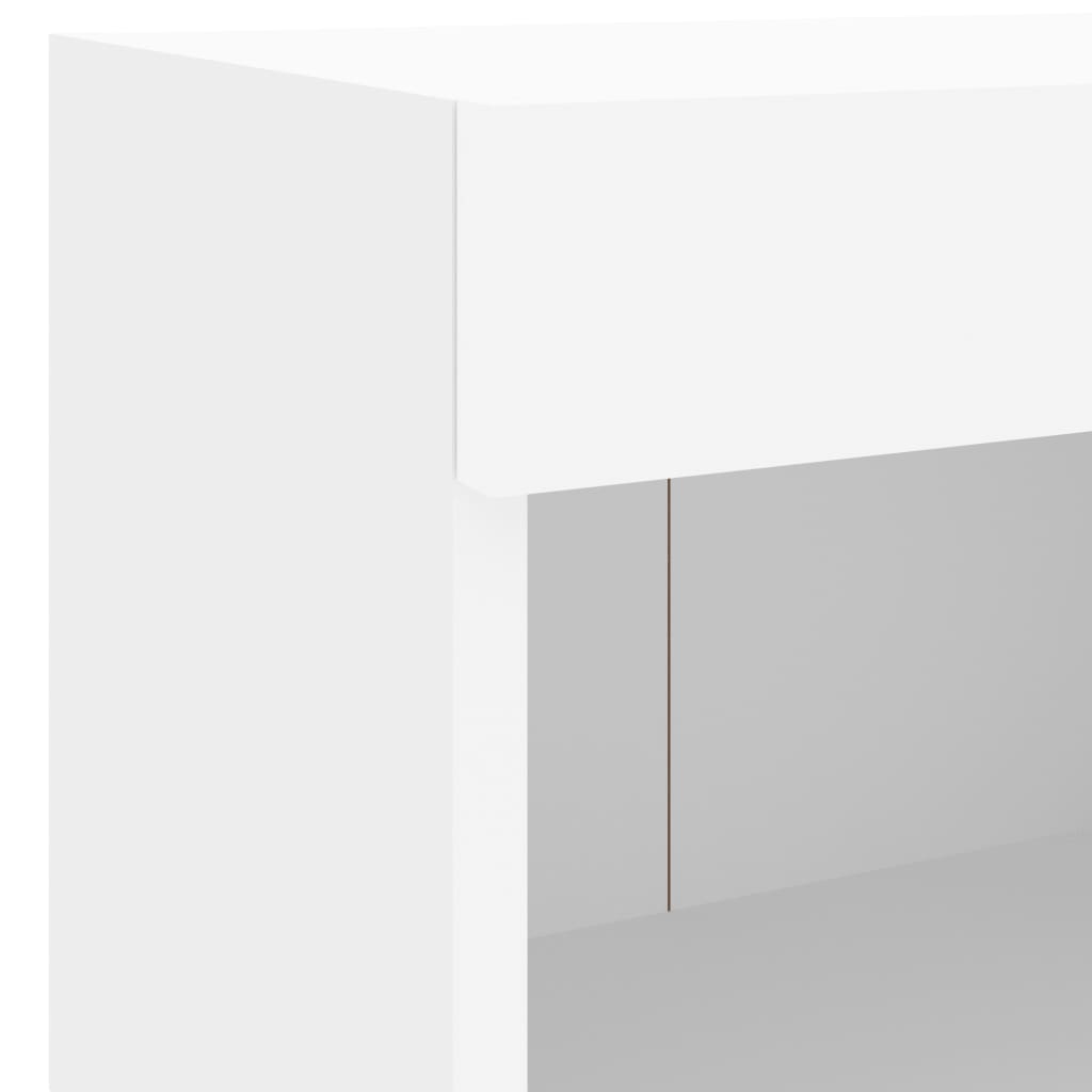 5-delige Tv-wandmeubelset met LED-verlichting bewerkt hout wit – afbeelding 10