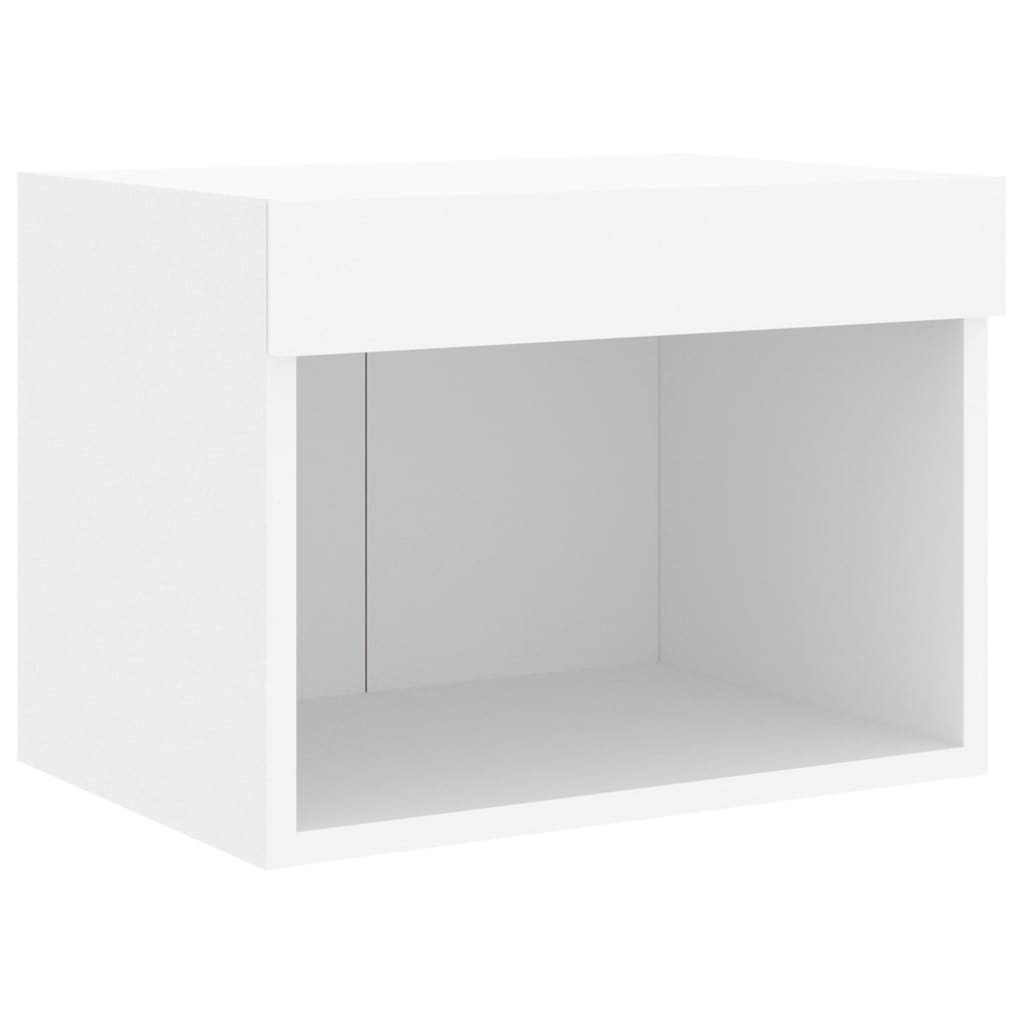 5-delige Tv-wandmeubelset met LED-verlichting bewerkt hout wit – afbeelding 9
