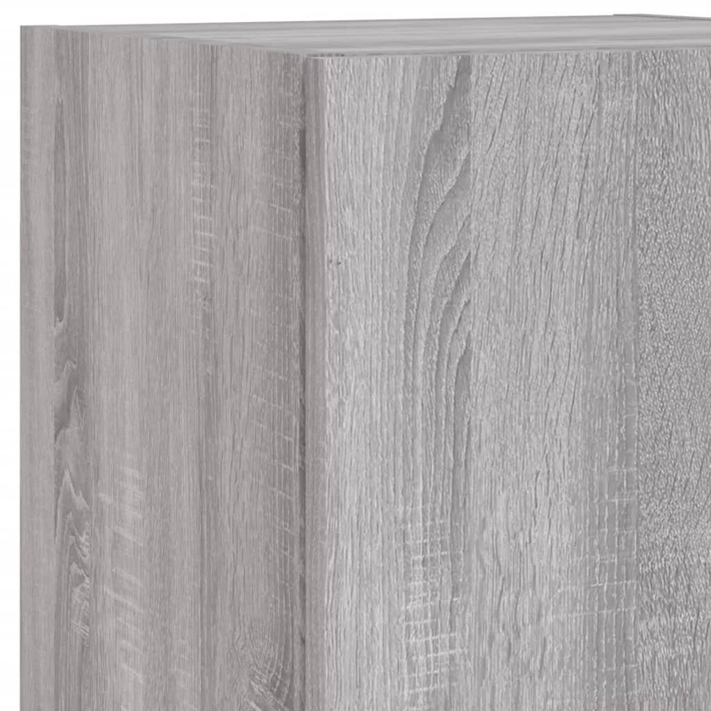 5-delige Tv-wandmeubelset met LED grijs sonoma eikenkleurig – afbeelding 10