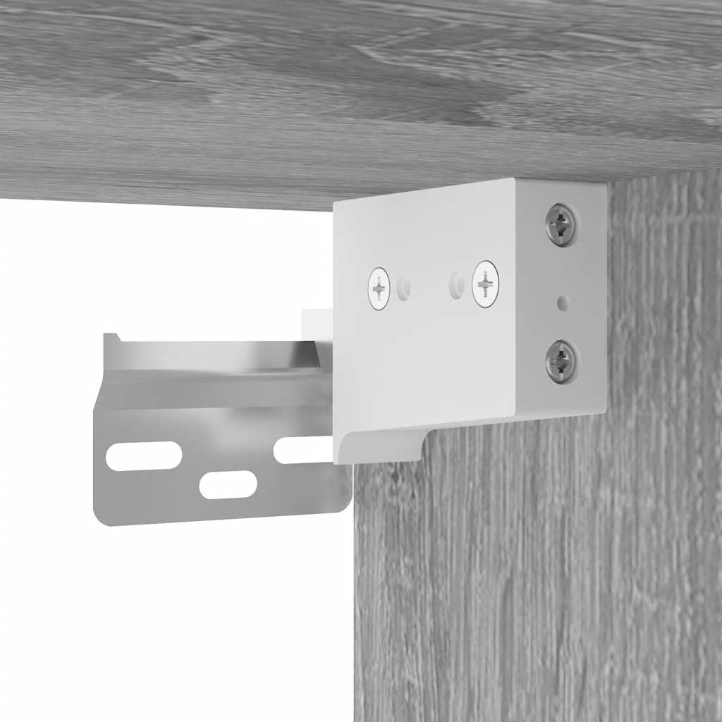 5-delige Tv-wandmeubelset met LED grijs sonoma eikenkleurig – afbeelding 12