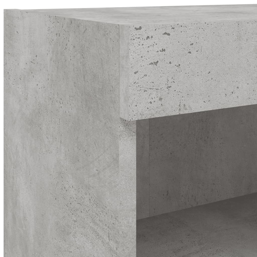 6-delige Tv-wandmeubelset met LED bewerkt hout betongrijs – afbeelding 12