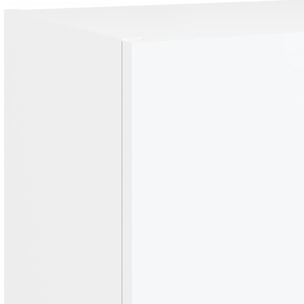 5-delige Tv-wandmeubelset met LED-verlichting bewerkt hout wit – afbeelding 11