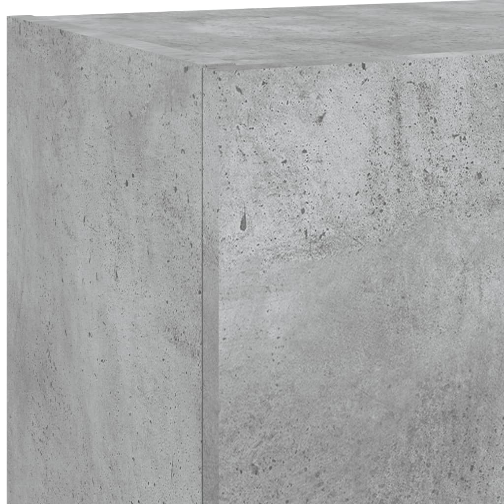 5-delige Tv-wandmeubelset met LED bewerkt hout betongrijs – afbeelding 11