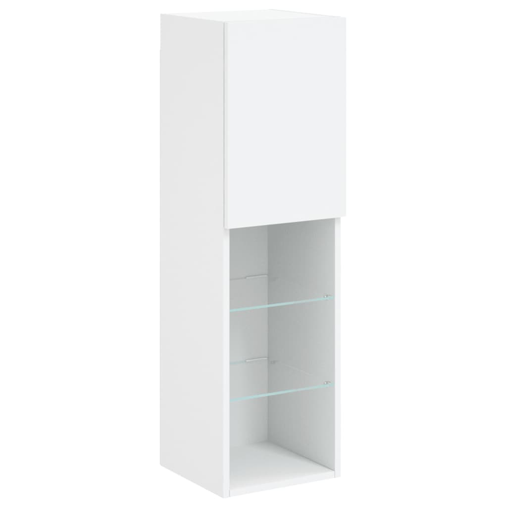 8-delige tv-wandmeubelset met LED-verlichting wit – afbeelding 10