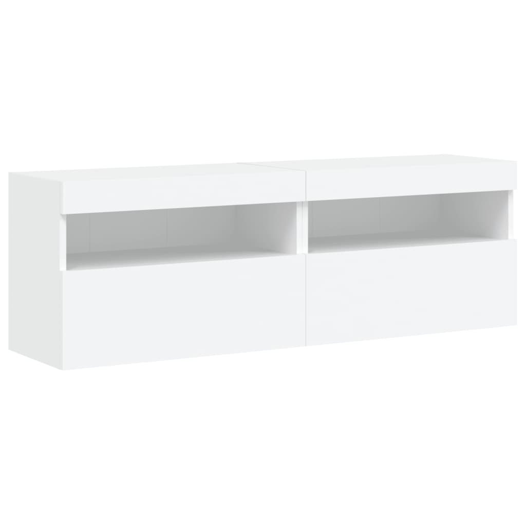 8-delige tv-wandmeubelset met LED-verlichting wit – afbeelding 9