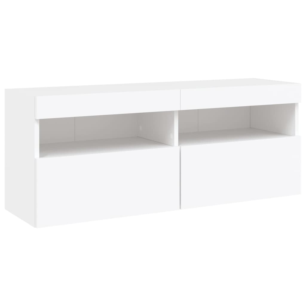 7-delige Tv-wandmeubelset met LED-verlichting wit – afbeelding 8
