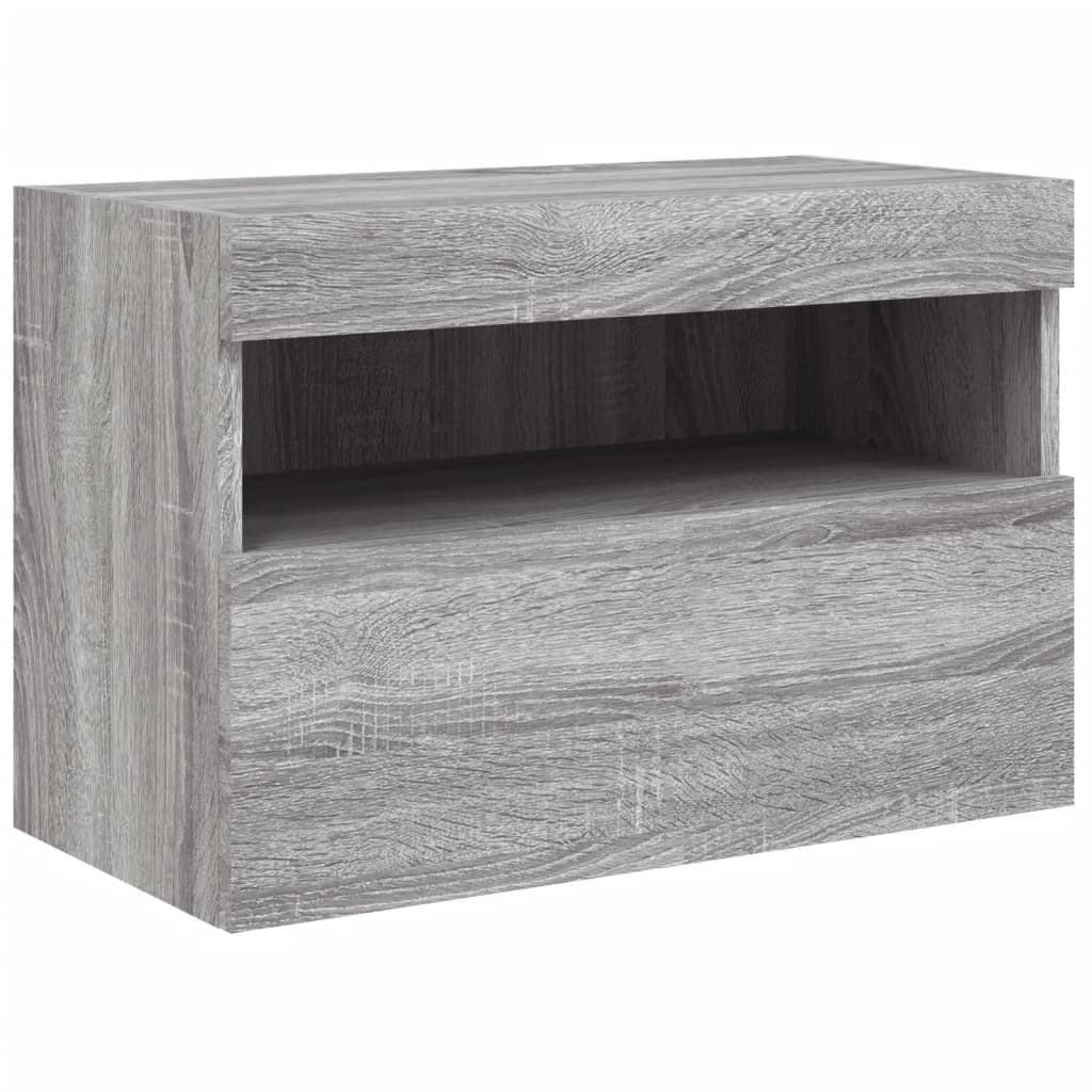 7-delige Tv-wandmeubelset met LED-verlichting grijs sonoma – afbeelding 9