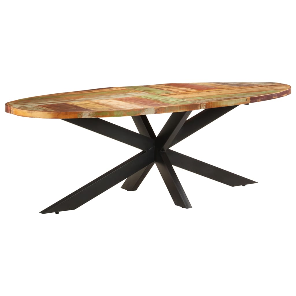 Eettafel 240x100x75 cm massief gerecycled hout
