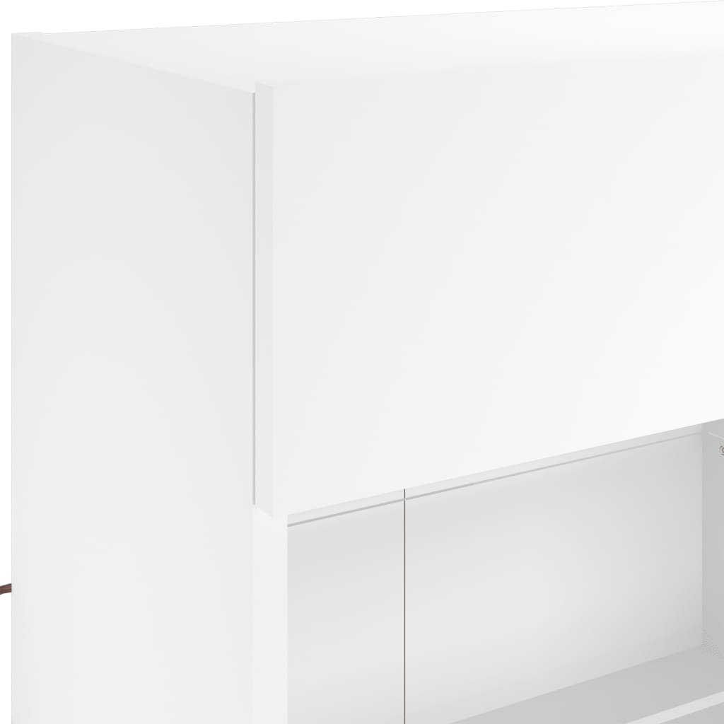 6-delige Tv-wandmeubelset met LED-verlichting wit – afbeelding 12