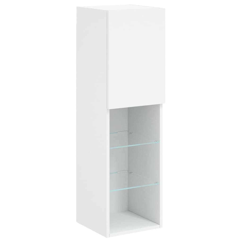 6-delige Tv-wandmeubelset met LED-verlichting wit – afbeelding 9