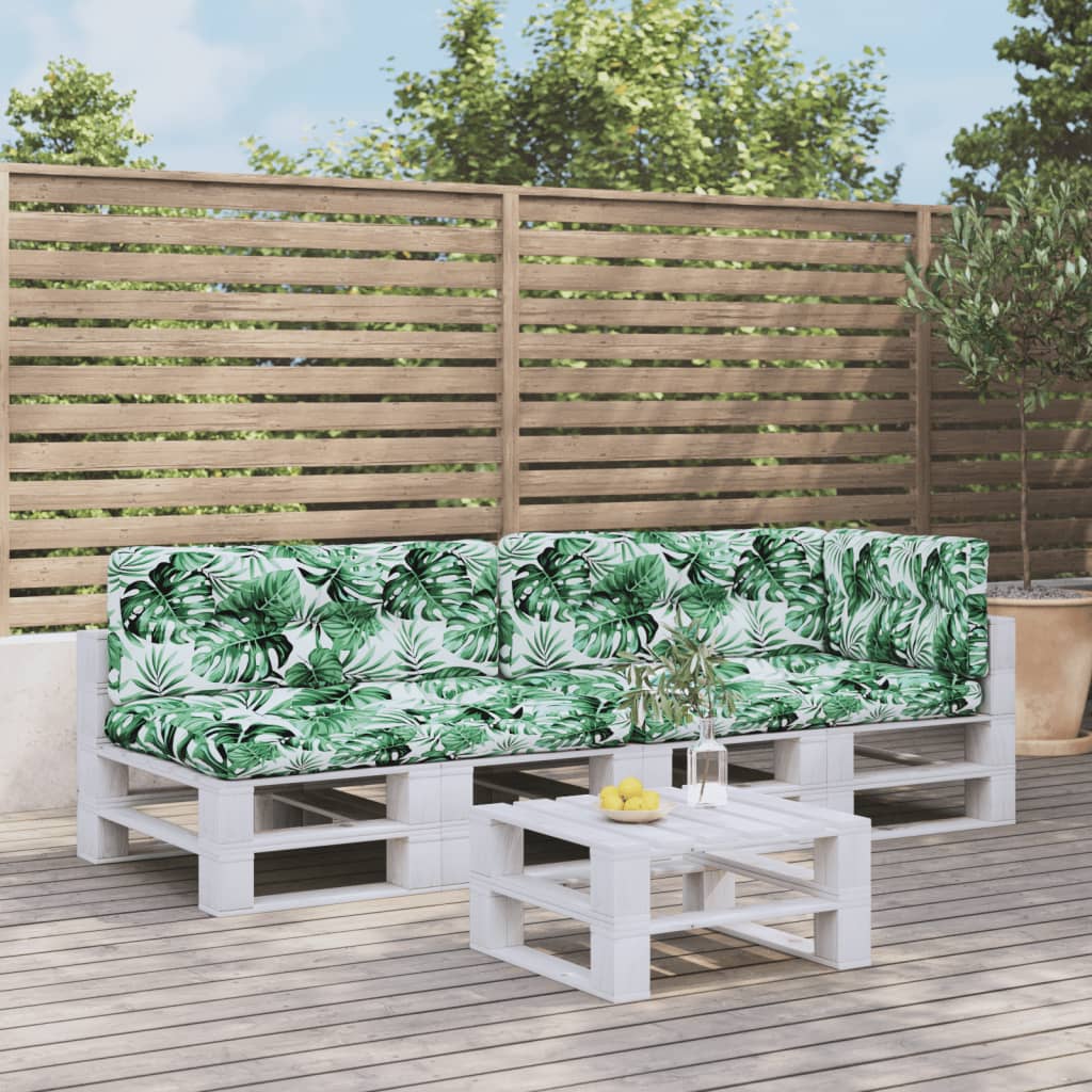 Palletkussens 5 st stof bladpatroon – afbeelding 1