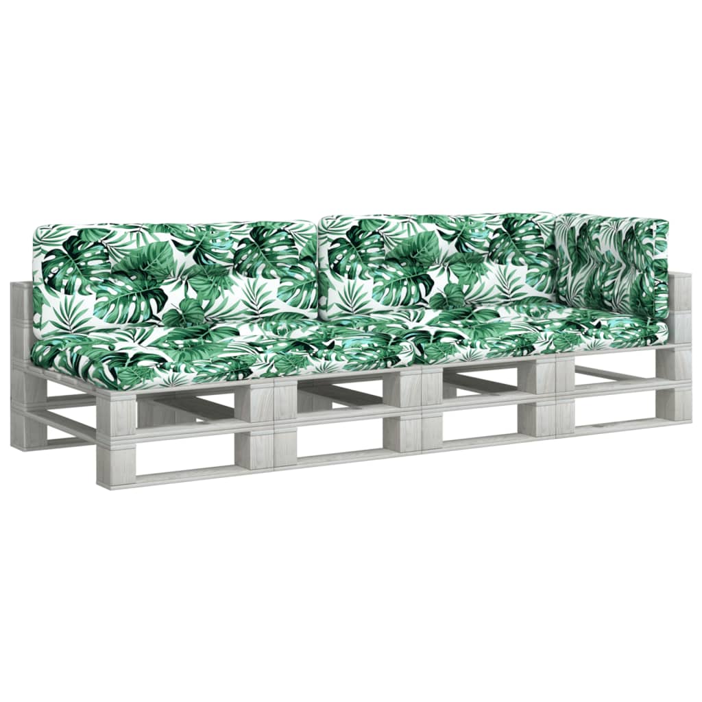 Palletkussens 5 st stof bladpatroon – afbeelding 3