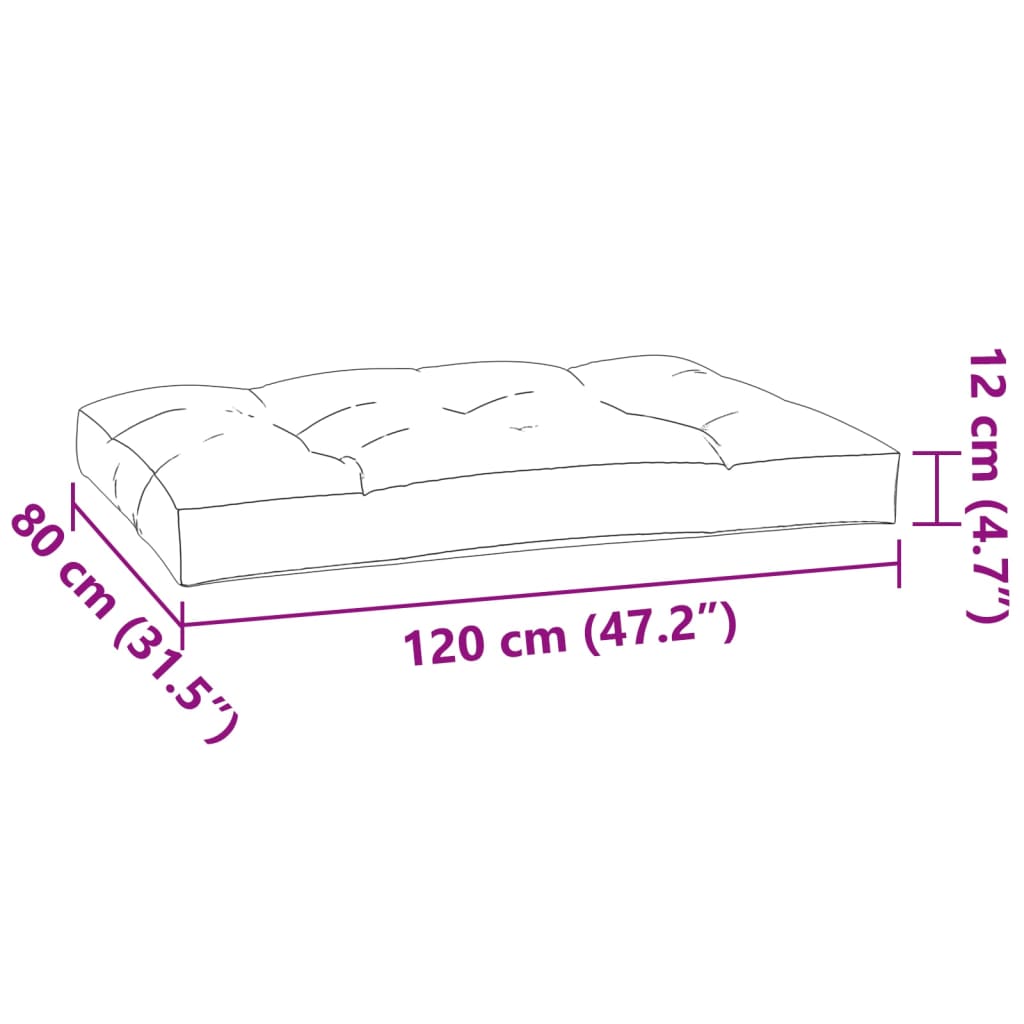 Palletkussens 7 st bladpatroon stof – afbeelding 12