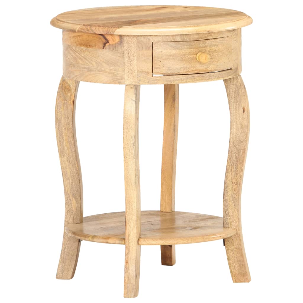 Bijzettafel 37x37x61 cm massief mangohout – afbeelding 9