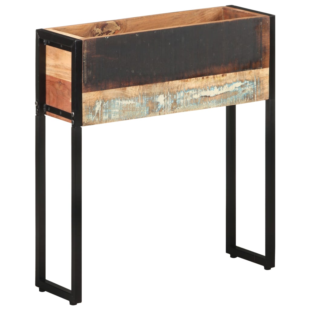 Plantenbak 60x20x68 cm massief gerecycled hout – afbeelding 1