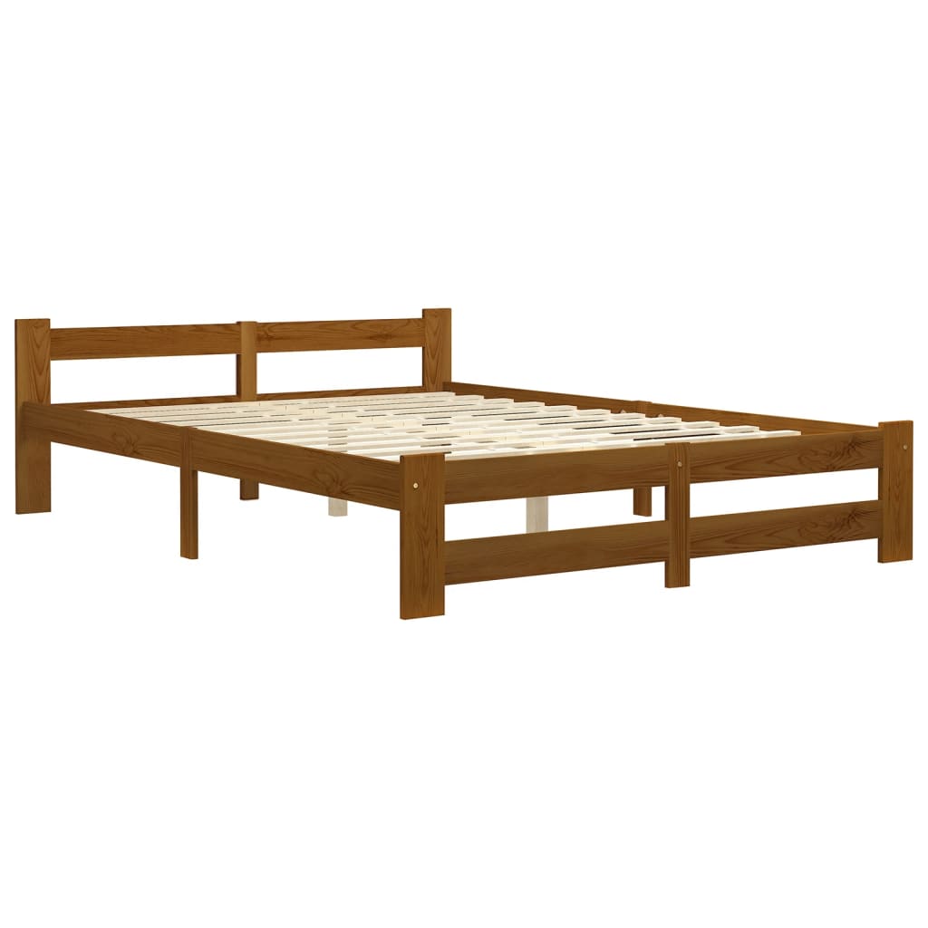 Bedframe massief grenenhout honingbruin 120x200 cm – afbeelding 2