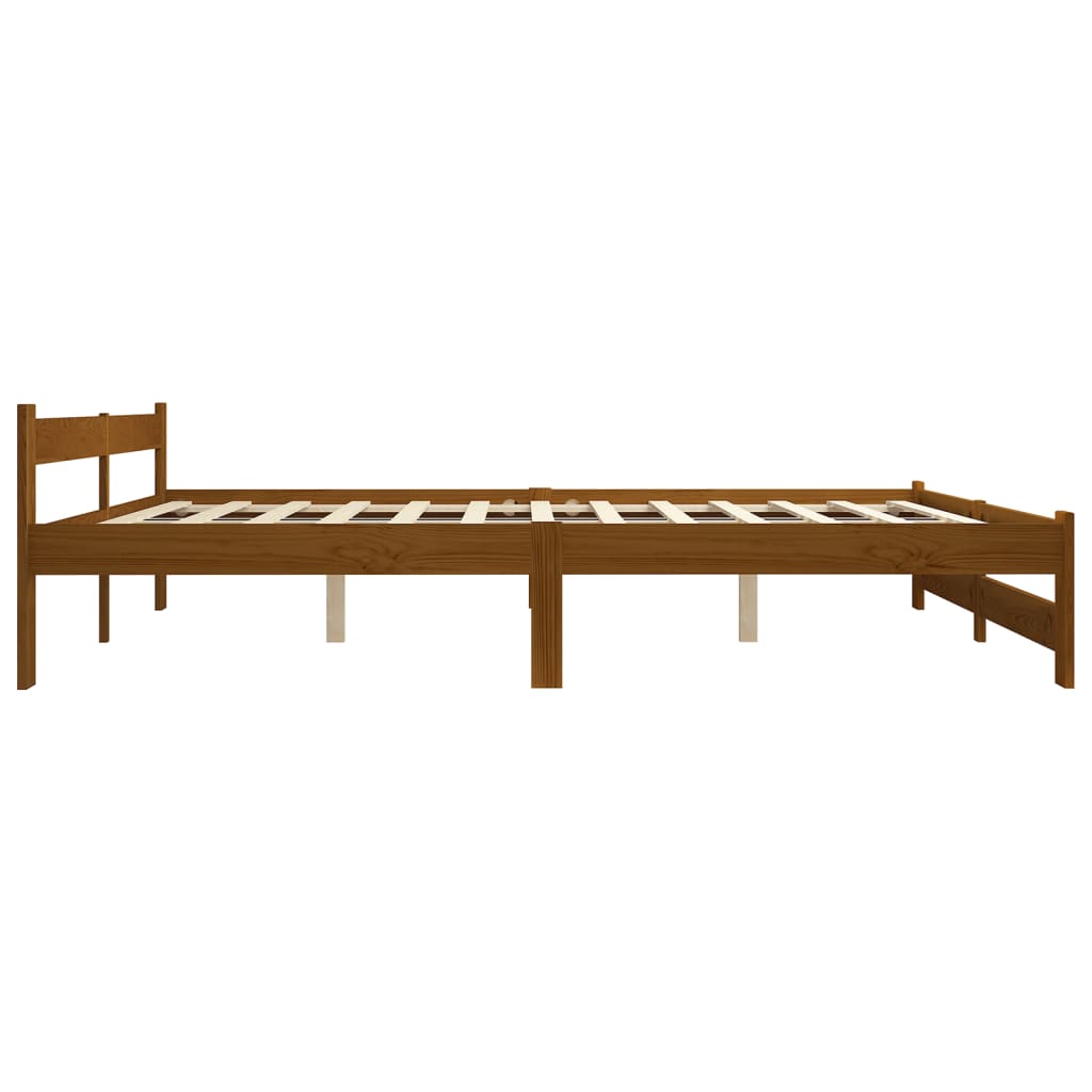 Bedframe massief grenenhout honingbruin 120x200 cm – afbeelding 4