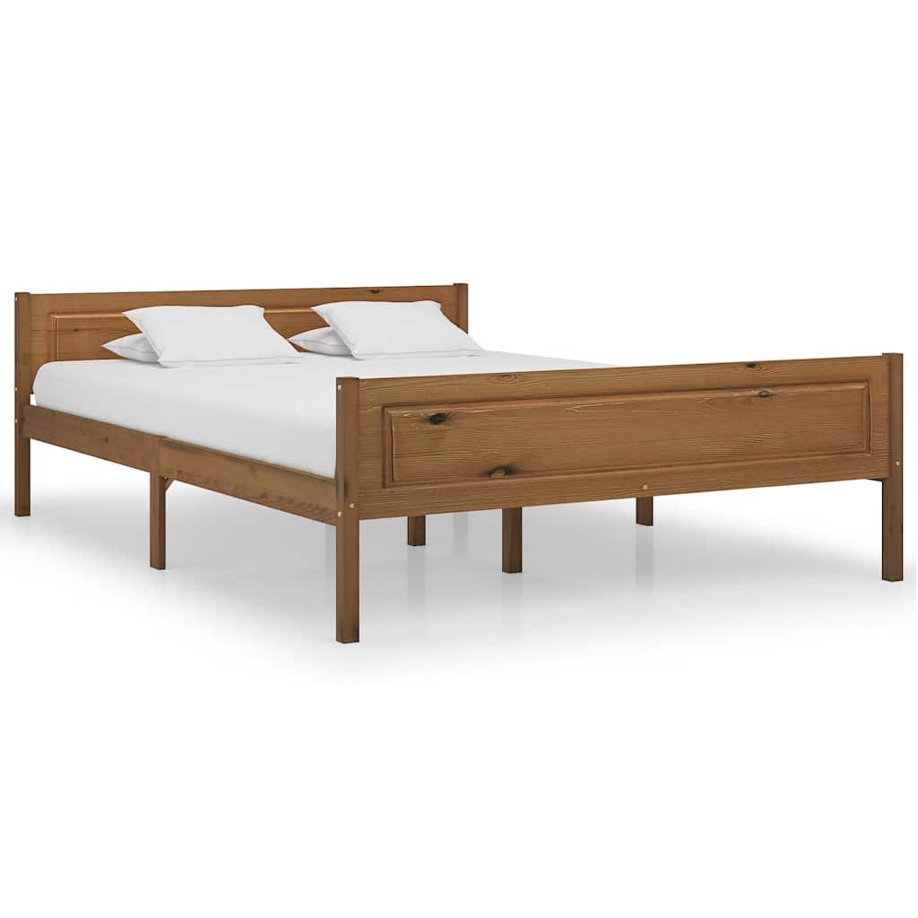 Bedframe massief grenenhout honingbruin 120x200 cm – afbeelding 1