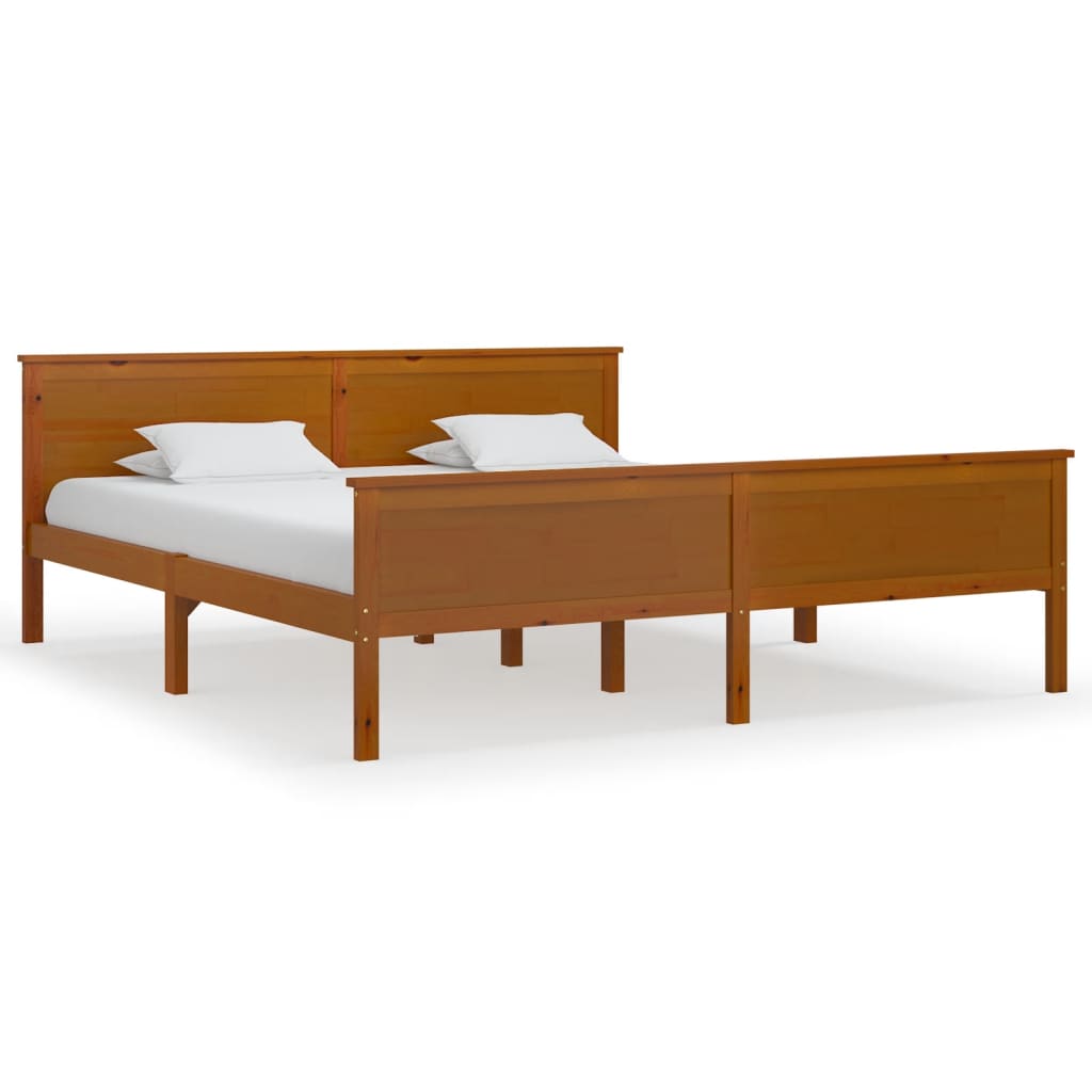 Bedframe massief grenenhout honingbruin 180x200 cm – afbeelding 2