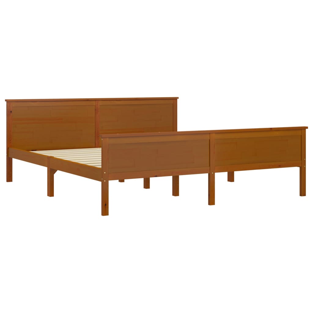Bedframe massief grenenhout honingbruin 180x200 cm – afbeelding 3