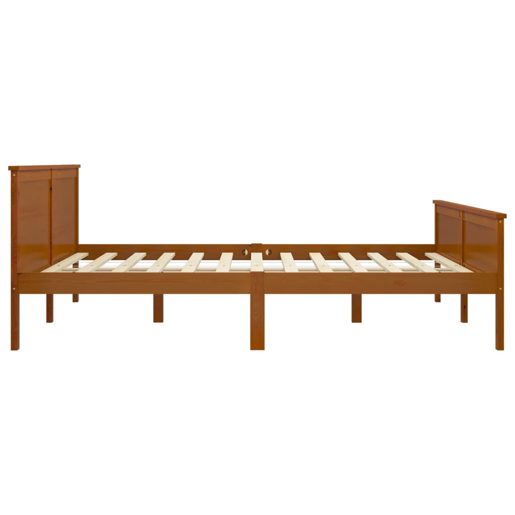 Bedframe massief grenenhout honingbruin 180x200 cm – afbeelding 4
