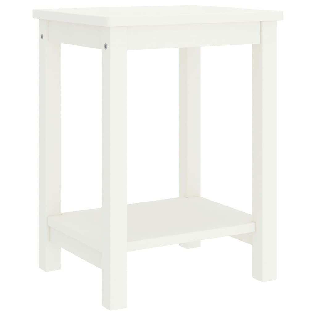 Nachtkastje 35x30x47 cm massief grenenhout wit – afbeelding 1