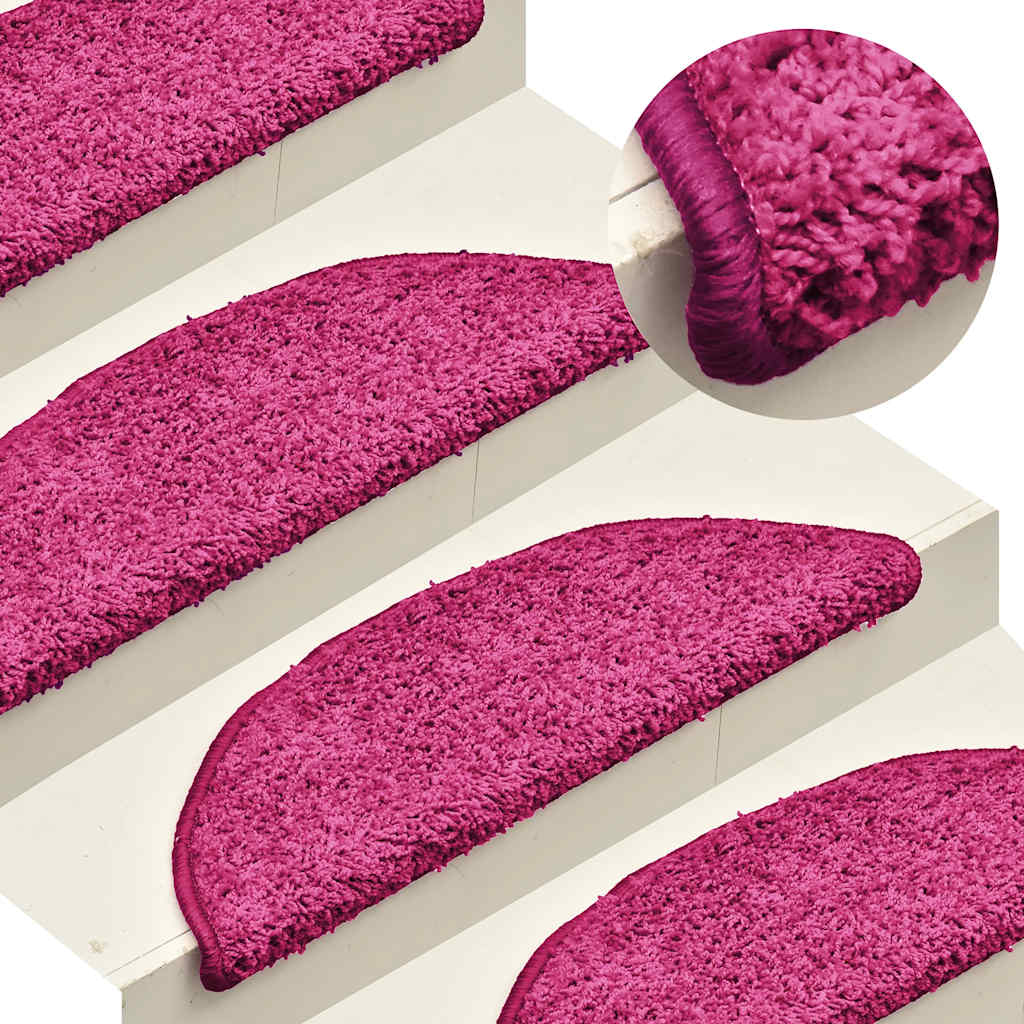Trapmatten 15 st 56x17x3 cm Roze Halfrond