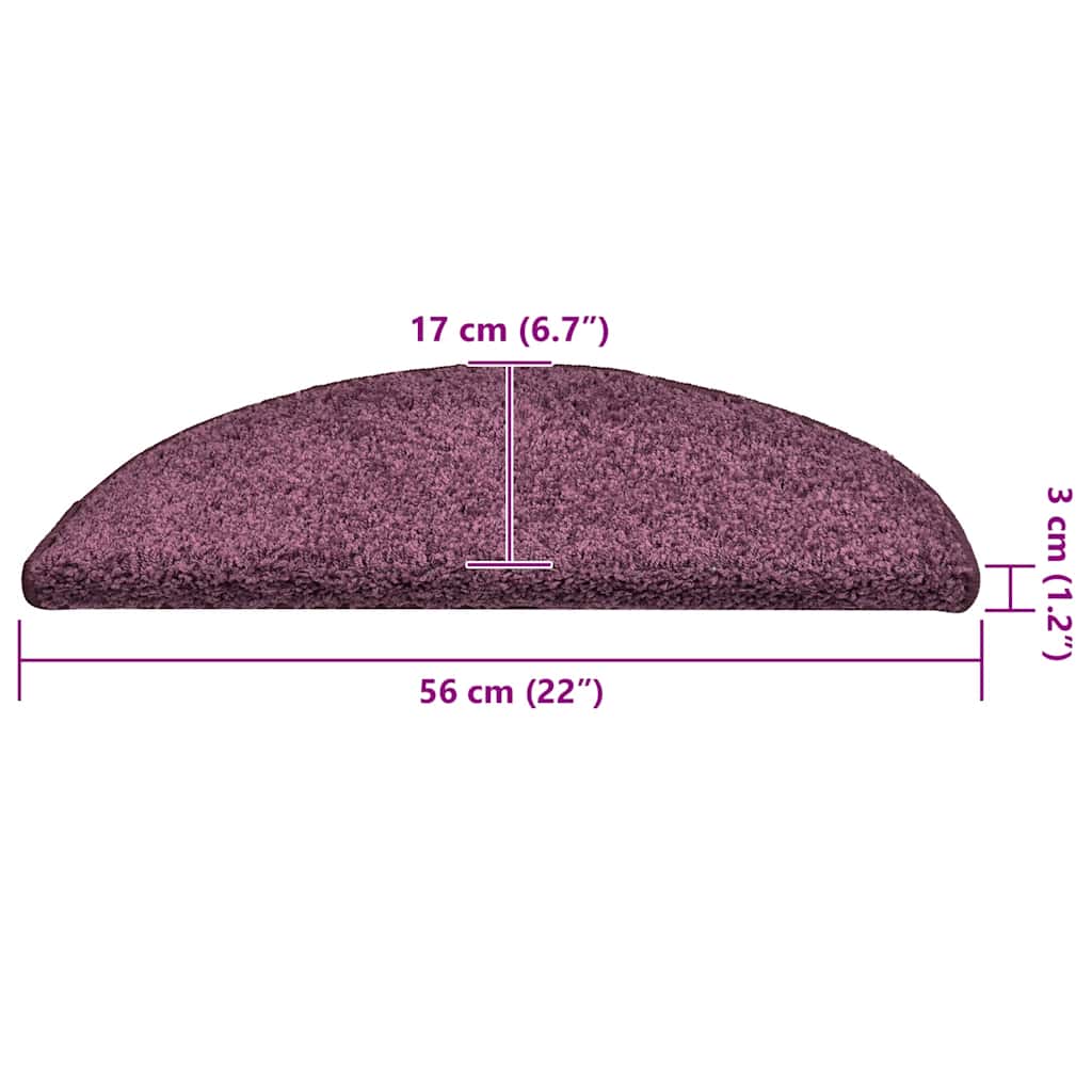 Trapmatten 15 st 56x17x3 cm Donkerpaars Halfrond – afbeelding 9