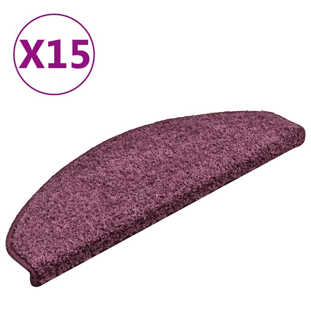 Trapmatten 15 st 65x21x4 cm Donkerpaars Halfrond Groot – afbeelding 1