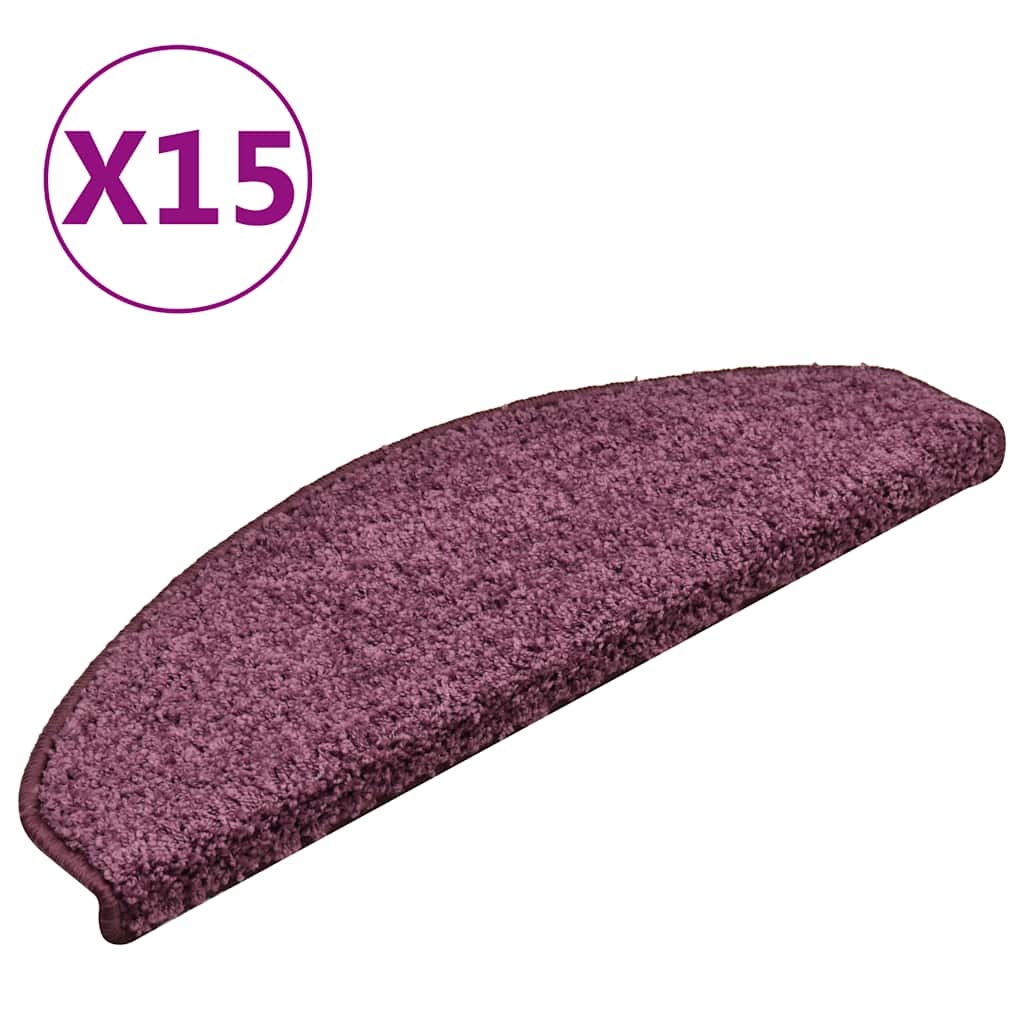 Trapmatten 15 st 65x21x4 cm Donkerpaars Halfrond Groot – afbeelding 2