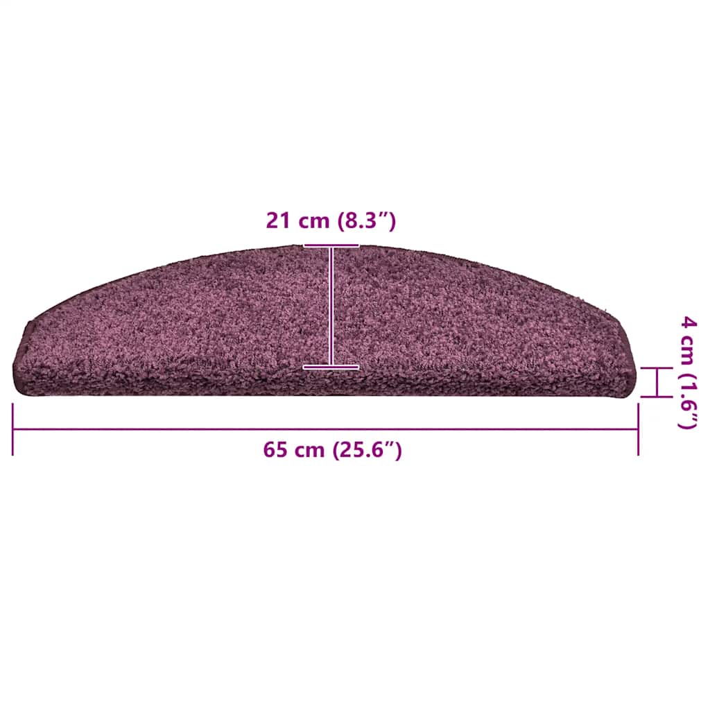 Trapmatten 15 st 65x21x4 cm Donkerpaars Halfrond Groot – afbeelding 9
